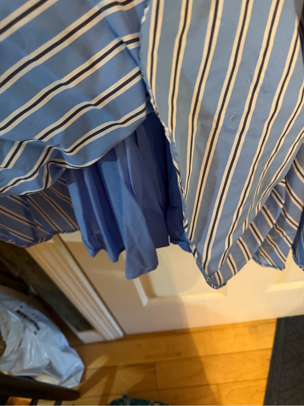 ⭐️2/25$ Office Glam! Blue Striped woman’s Dress with Bow - Picture 4 of 10